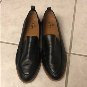 Black leather shoe